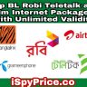 Gp BL Robi Teletalk all sim Internet Packages with Unlimited Validity